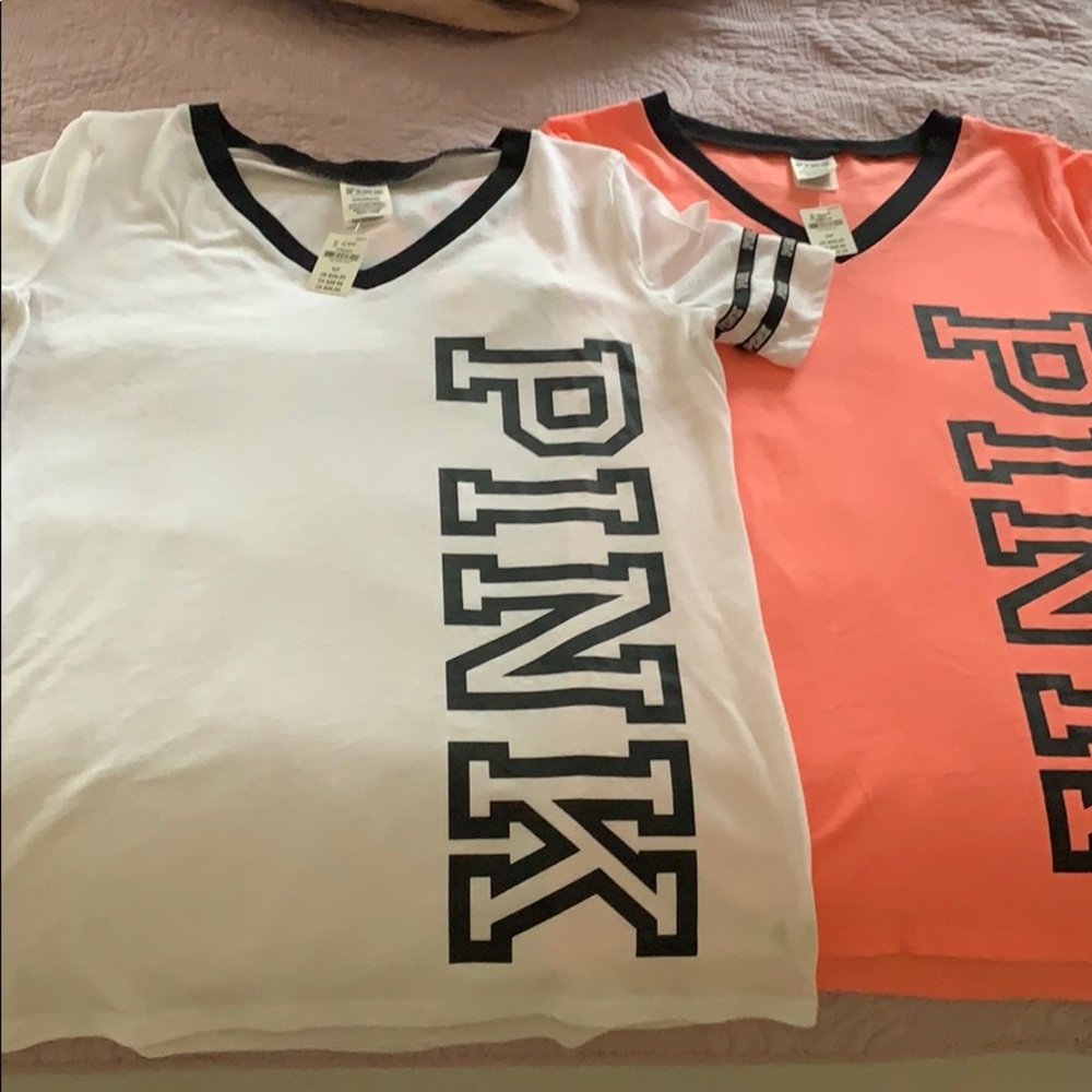 New Pink V Neck Shirts 👚